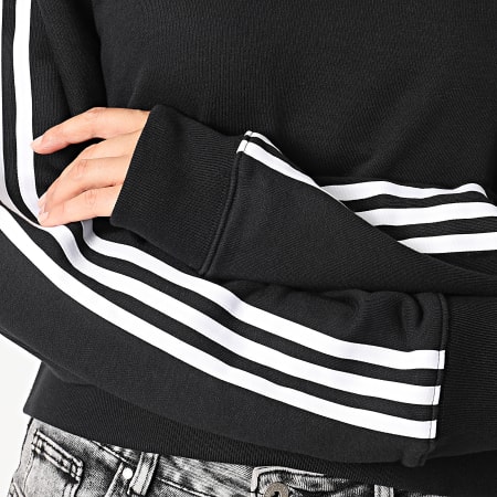 Adidas Originals - Damesmarcel Crop Stripe Sweat Top IR5522 Zwart