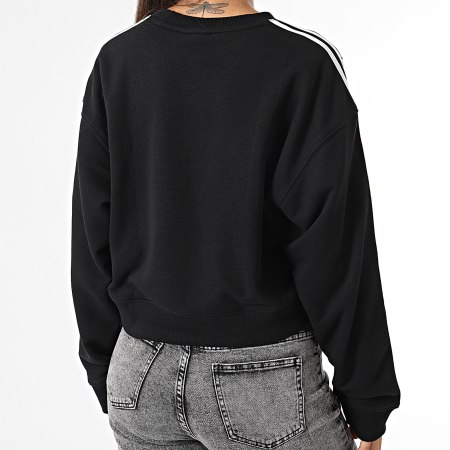 Adidas Originals - Damesmarcel Crop Stripe Sweat Top IR5522 Zwart