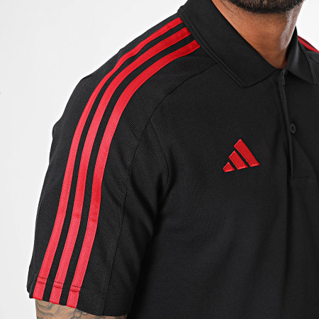 Adidas Sportswear - Polo Manches Courtes A Bandes Manchester United DNA IT4165 Noir