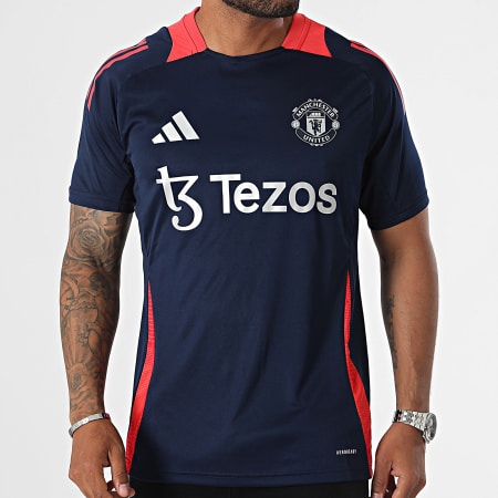 Adidas Sportswear - Tee Shirt Manchester United IT2010 Bleu Marine Argenté