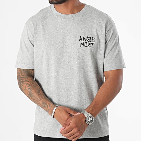 Angle Mort - Camiseta oversize Who Can Stop Me Gris brezo