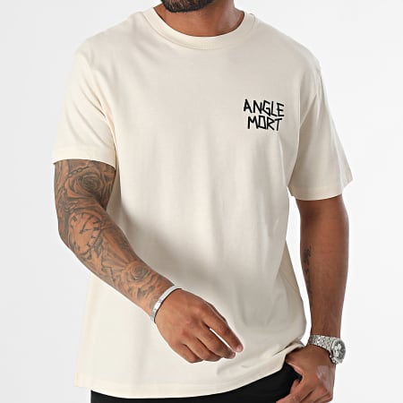 Angle Mort - Camiseta oversize Who Can Stop Me Beige