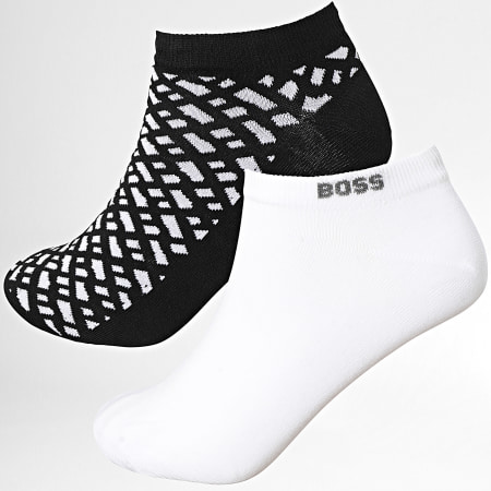 BOSS - Lote de 2 pares de calcetines 50524521 Negro Blanco