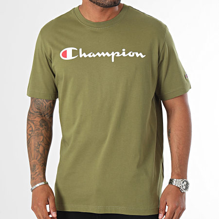 Champion - Maglietta 220256 Verde Khaki