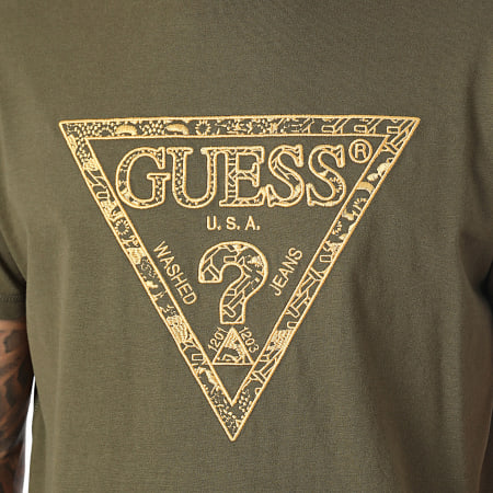 Guess - Camiseta M4YI26-K8FQ4 Caqui Verde Oro