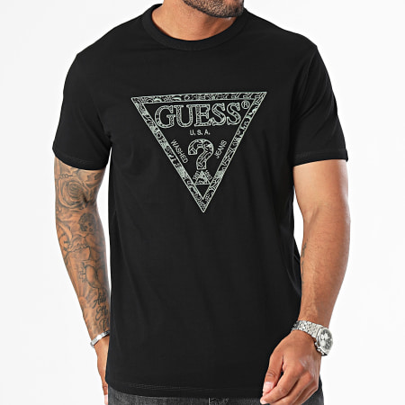 Guess - Camiseta M4YI26-K8FQ4 Negro Verde