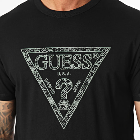 Guess - T-shirt M4YI26-K8FQ4 Zwart Groen