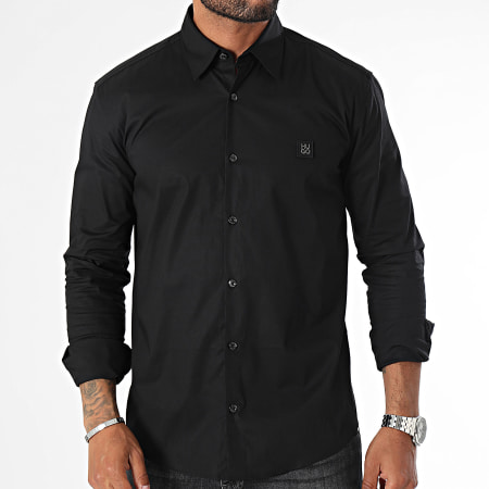 HUGO - Camicia Ermo a maniche lunghe 50505315 Nero