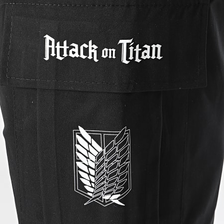 Attaque des Titans - Pantaloncini Cargo con logo nero