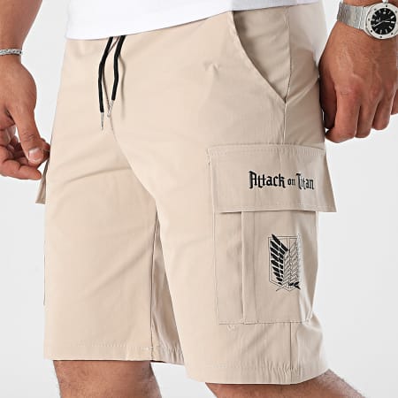 Attaque des Titans - Beige Cargo Cargo Shorts