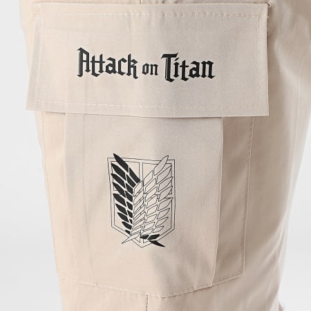 Attaque des Titans - Beige Cargo Cargo Shorts