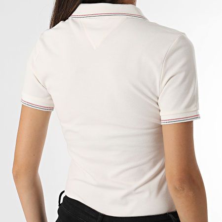 Tommy Hilfiger - Polo Slim de manga corta para mujer 2766 Beige