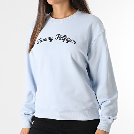 Tommy Hilfiger - Dames Crewneck Sweatshirt Reg Script 2615 Lichtblauw