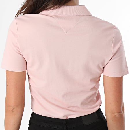 Tommy Hilfiger - Polo a maniche corte da donna Script 2607 Rosa