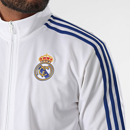 Adidas Sportswear - Veste Zippée A Bandes Real Madrid IT3804 Blanc