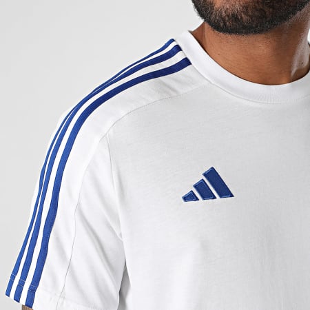 Adidas Sportswear - Tee Shirt A Bandes Real Madrid DNA IT3814 Blanc