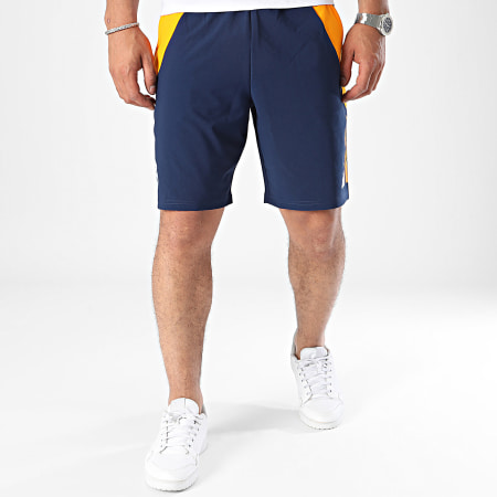 Adidas Sportswear - Short Jogging A Bandes Real IT5110 Bleu Marine Orange