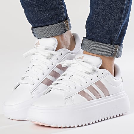 Adidas Sportswear - Grand Court Platform IH2425 Cloud White Sandy Pink Mettalic Sandy Pink Donna Sneakers