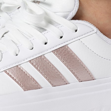 Adidas Sportswear - Baskets Femme Grand Court Platform IH2425 Cloud White Sandy Pink Mettalic Sandy Pink