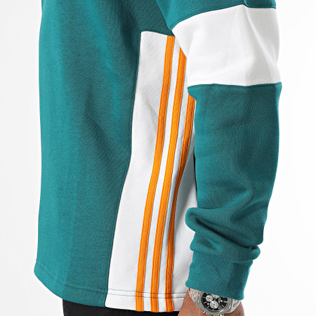 Adidas Originals - Sudadera cuello redondo Adibreak Crew IW5813 Azul Pato Blanco Naranja