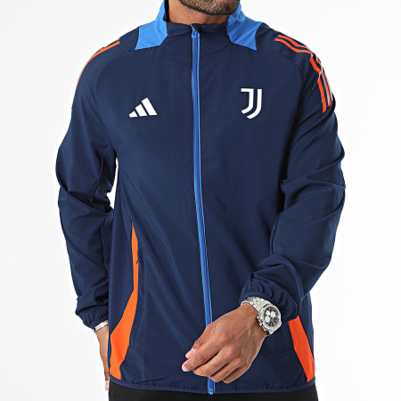 Adidas Sportswear - Juventus IS5824 Giacca con zip a righe arancione e marina