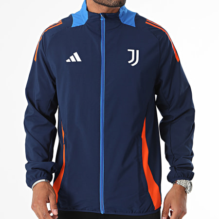 Adidas Sportswear - Juventus IS5824 marine oranje streep jas met rits