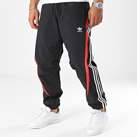 Adidas Originals - Gestreepte joggingbroek IX9646 Zwart Wit Rood