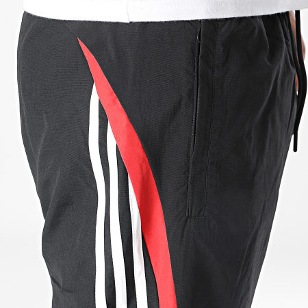 Adidas Originals - Pantalones de chándal a rayas IX9646 Negro Blanco Rojo