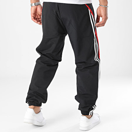 Adidas Originals - Pantalones de chándal a rayas IX9646 Negro Blanco Rojo