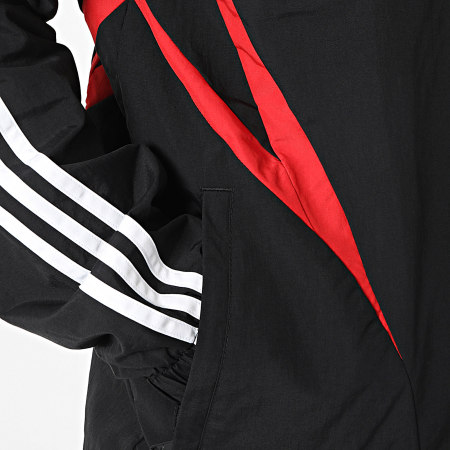 Adidas Originals - Archivo IY2092 Chaqueta con cremallera a rayas negra