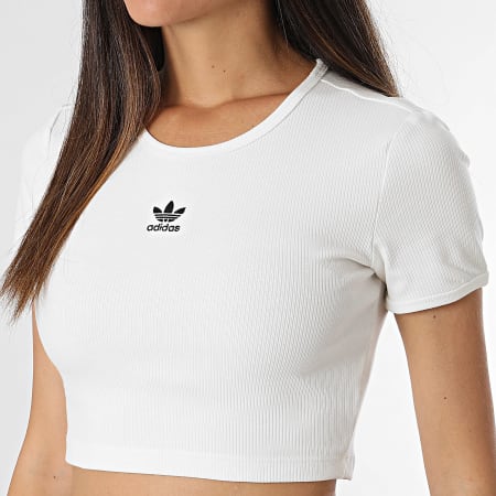 Adidas Originals - Camiseta Ess Rib Mujer IY9666 Blanca