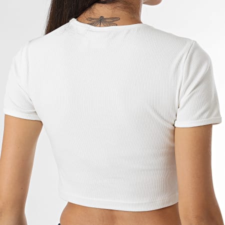 Adidas Originals - Camiseta Ess Rib Mujer IY9666 Blanca