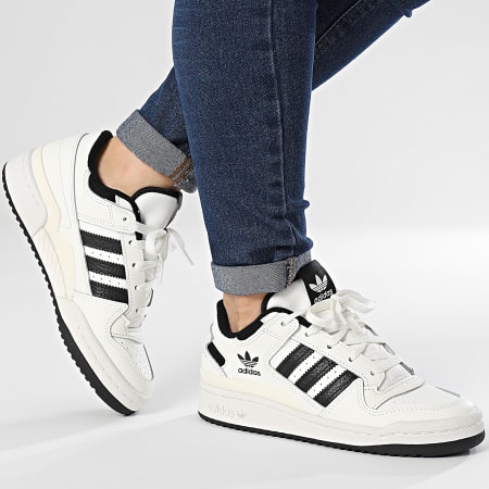 Adidas Originals - Baskets Femme Forum Low CL J IH7918 Core White Core Black