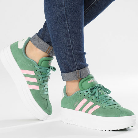 Adidas Sportswear - Damesschoenen VL Court Bold IH0365 Preloved Green Pink Spa Ivory