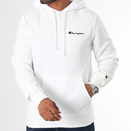 Champion - Felpa con cappuccio 220258 Bianco