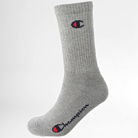 Champion - Lote de 6 pares de calcetines U20005 Navy White Heather Grey