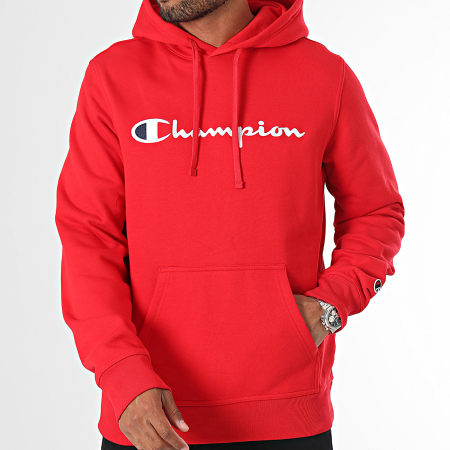 Champion - Felpa con cappuccio 220253 Rosso