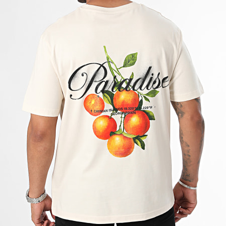 Luxury Lovers - Camiseta Oversize Grande Paradise Naranja Beige