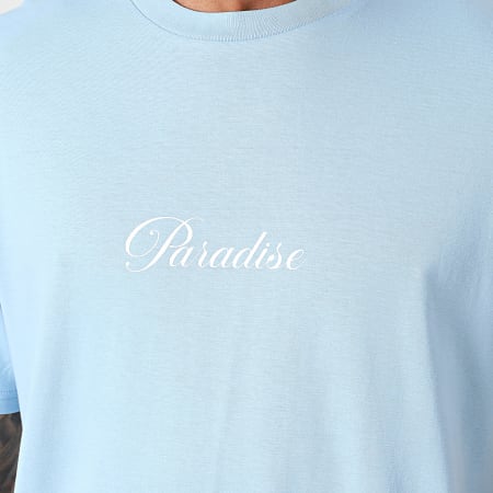 Luxury Lovers - Maglietta oversize grande Paradise Arancione Azzurro