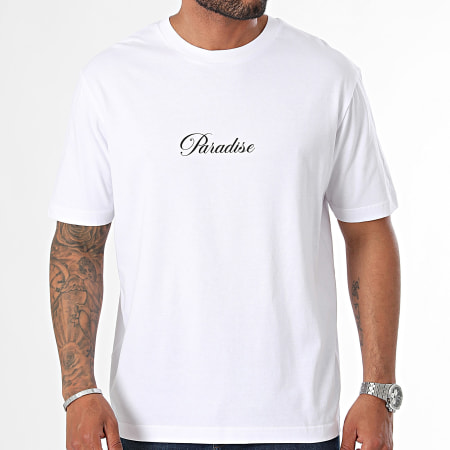 Luxury Lovers - Tee Shirt Oversize Large Paradise Arancione Bianco