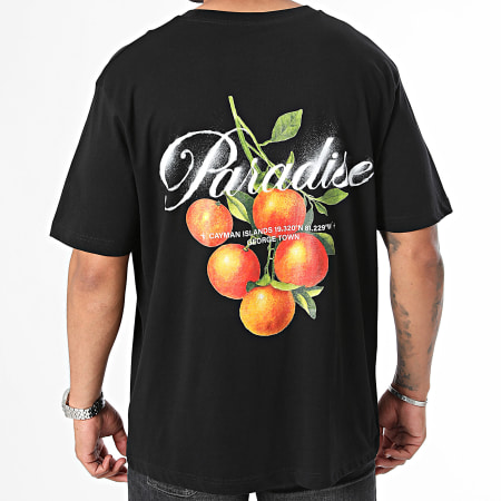 Luxury Lovers - Tee Shirt Oversize Large Paradise Naranja Negro