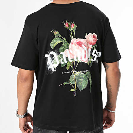 Luxury Lovers - Tee Shirt Oversize Large Paradise Rose Nero