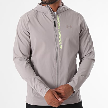 Under Armour - Outrun The Storm Hooded Zip Jacket 1376794 Grijs