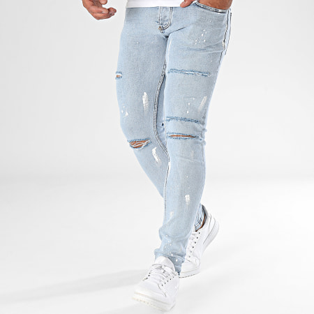 2Y Premium - Jeans skinny con lavaggio blu