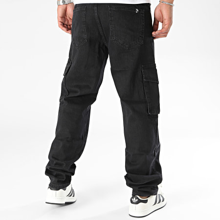 2Y Premium - Pantalón vaquero negro relaxed fit