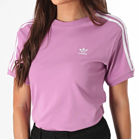 Adidas Originals - Dames-T-shirt met 3 strepen IY2103 Paars