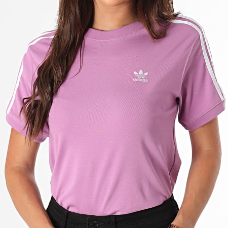 Adidas Originals - Dames-T-shirt met 3 strepen IY2103 Paars