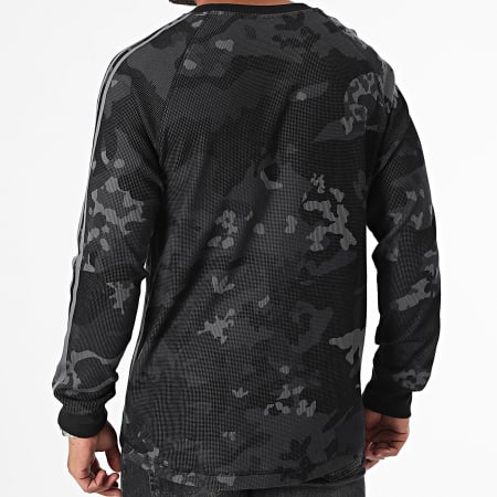 Adidas Originals - T-shirt met lange mouwen IZ2519 Zwart Houtskool Grijs Camouflage