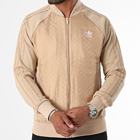 Adidas Originals - Chaqueta con cremallera MonoTracktop IX6734 Beige