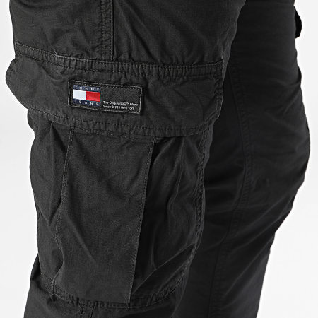 Tommy Jeans - Pantaloni cargo Ethan Ripstop 9490 nero